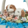CMS-15/94 Фигурка "Щенки в цветочной корзине" (Pavone)