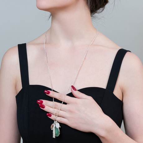 Колье GREEN AVENTURINE LN5126 RG/S Fiore Luna