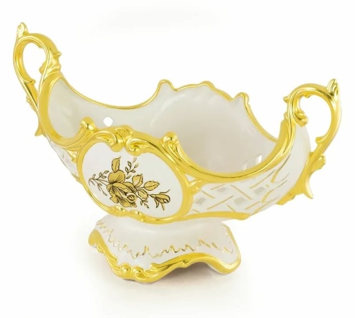 Ваза настольная, 41х23х25 см. FIORI GOLD, керамика