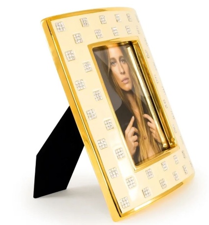 Рамка для фотографий, 28х35 см. TOKIO, керамика, swarovski, кремовый