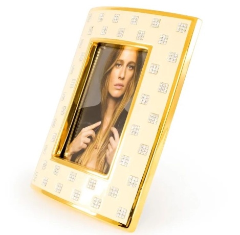 Рамка для фотографий, 28х35 см. TOKIO, керамика, swarovski, кремовый