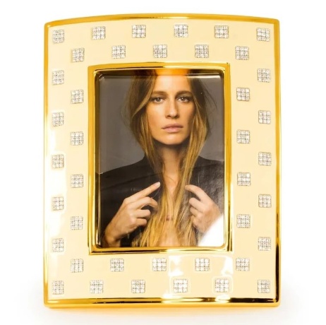 Рамка для фотографий, 28х35 см. TOKIO, керамика, swarovski, кремовый