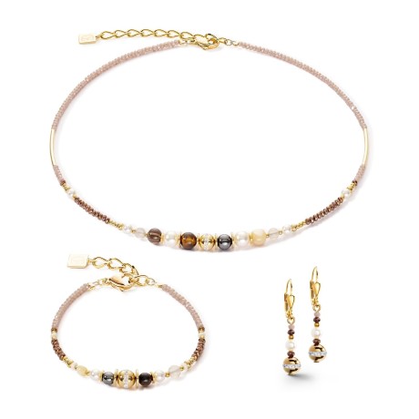 Серьги Brown-Gold Coeur de Lion