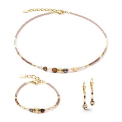 Серьги Brown-Gold Coeur de Lion