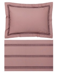 Комплект постельного белья "АКЦЕНТ", перкаль, р-р: 150х210+220x240+50х70см. карминово-розовый, Bovi