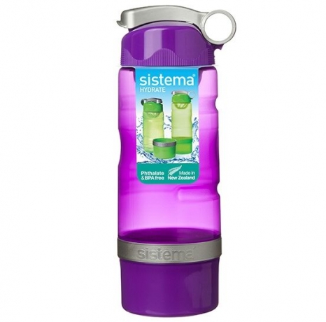 Спортивная питьевая бутылка Hydrate, 615 мл. Sistema, фиолетовый