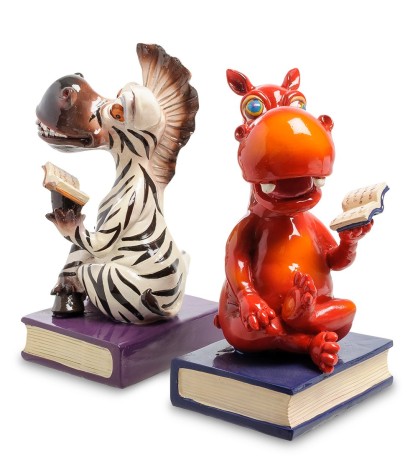 SK-75 Держатели для книг "Бегемотик с Зеброй"