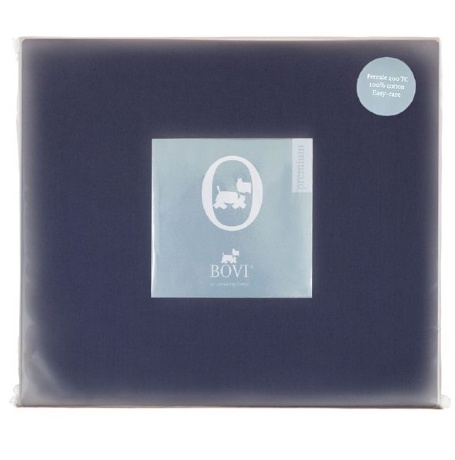 Простыня прямая (PB), перкаль, 240x260см. синий, BOVI