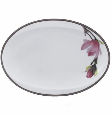 Овальное блюдо, 20 x 15 x 3 см. Ballet Magnolia Porcel
