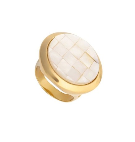 Кольцо Mother Pearl Mosaic, 17.2 мм. Possebon