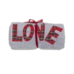 Плед Love, 130x160 см. серый, D'casa