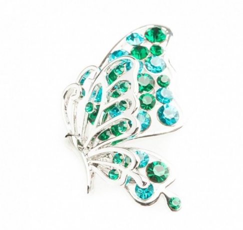 Брошь Бабочка FAN-06549.7 S/G Shadore