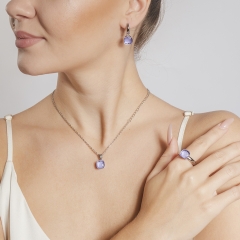 Серьги Firenze medium orchid 300336 V/S Qudo