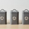 Набор банок для сыпучих продуктов Grandham, тёмно-серые, 1,45 л. 3 шт. Maxwell & Williams