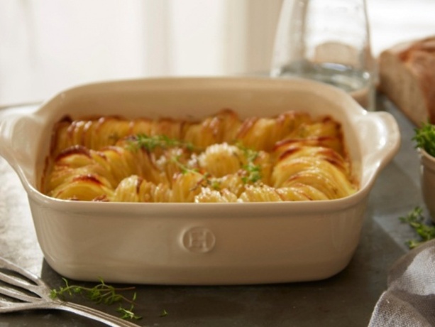 Форма для запекания, лазаньи Emile Henry прямоугольная малая, 29x19 см, крем