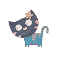 Брошь Весёлый кот XZ0867.22 BL/G Shadore