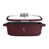 Жаровня со стеклянной крышкой и ручкой для ароматизации блюд, 6 л. матовый бордо, Leonardo Berlinger Haus