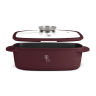 Жаровня со стеклянной крышкой и ручкой для ароматизации блюд, 6 л. матовый бордо, Leonardo Berlinger Haus