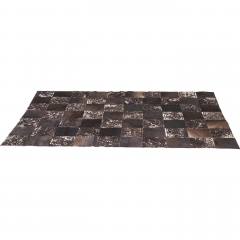 Ковер Square Ornament, коллекция "Квадратный орнамент" 170*1*240, Коровья шкура, Шерсть, Коричневый