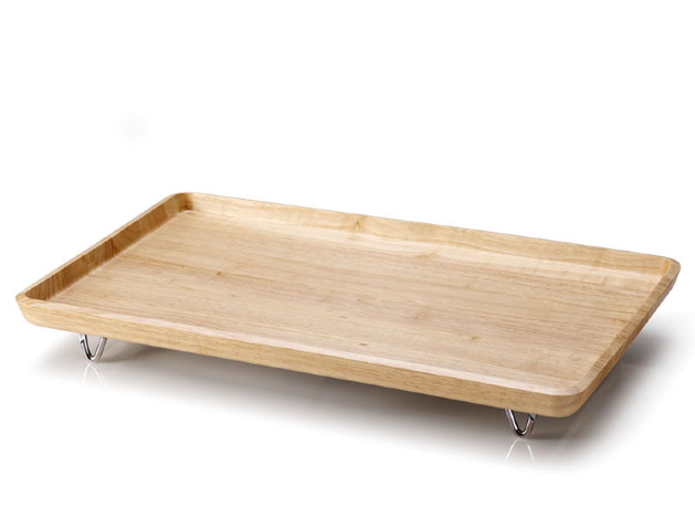 Поднос на складных ножках Continenta, 53х32х7 см. каучуковое дерево