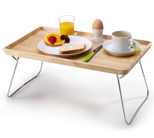 Поднос на складных ножках Continenta, 53х32х7 см. каучуковое дерево