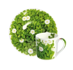 Чашка с блюдцем кофейная, 100 мл, цвет: белый, PRATI ITALIANI Taitu