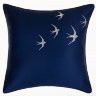 Наволочка с запахом декоративная "ЛАСТОЧКИ" BOVI 42x42 см. синий