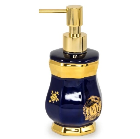 Дозатор жидкого мыла, 8х8x17 см. AMANTE BLU, керамика
