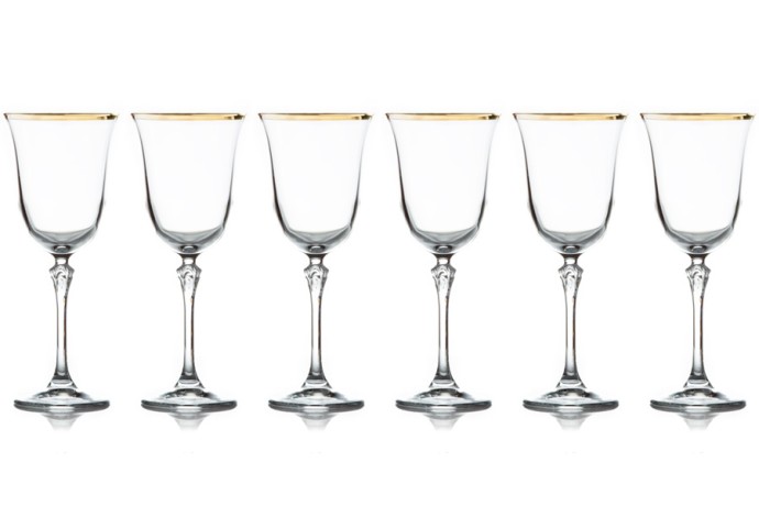 Набор бокалов для воды Gemma золото 0,28 л. 6 шт. Le Stelle