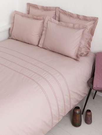 Комплект постельного белья "АКЦЕНТ", перкаль, 150х210+220x240+50х70см. пудрово- розовый