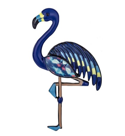 Брошь Фламинго XZ0403.23 BL/BW Shadore 