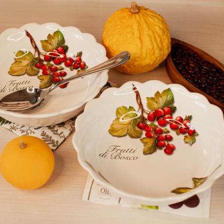 Глубокая тарелка для первых блюд Frutti di Bosco, 20,5 см. Nuova Cer