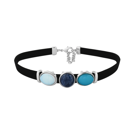 Чокер madre azul/pearl sodalite/opaline Possebon
