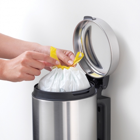 Мусорный бак newIcon настенный (3л), Стальной матовый Brabantia