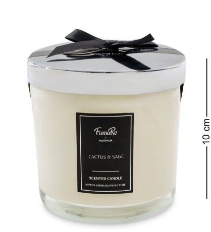 KV-09 Свеча в стекле с крышкой "Кактус и шалфей"