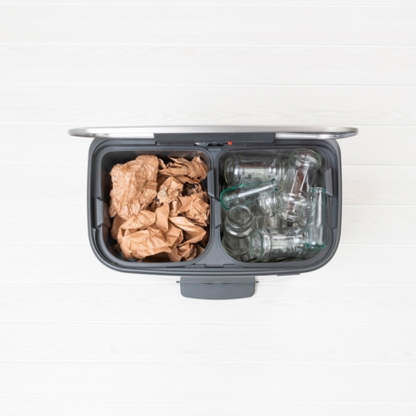 Мусорный бак Bo с педалью (2 x 30 л), Стальной матовый (FPP) Brabantia