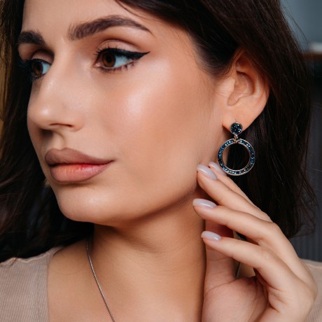 Серьги BBL A2002SW-E108.23 BL/S Fiore Luna