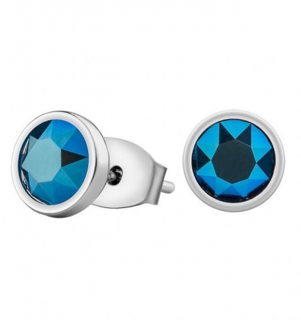 Пусеты Crystal Metallic Blue SWE297 CMB S Fiore Luna