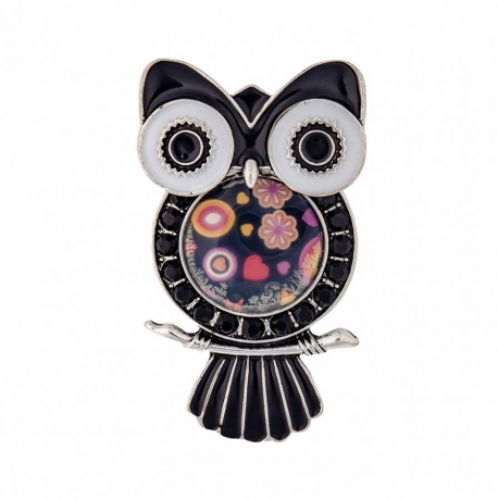 Брошь Сова XZ0108.4 BW/S Shadore