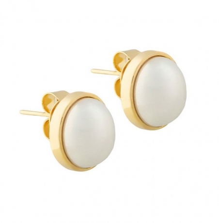 Пусеты White Pearl A0976.1 BW/G Possebon