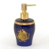Дозатор жидкого мыла, 8,5х17 см. AMANTE BLU, керамика
