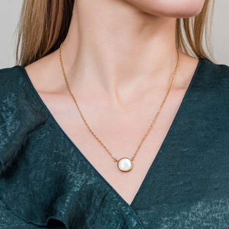 Колье Сфера SHELL WHITE Fiore Luna