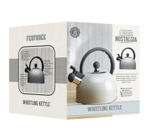 Чайник со свистком, 1,3 л. GREY Living Nostalgia Kitchen Craft
