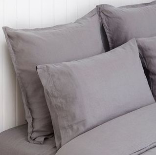 Наволочка "LINEN", 70х70 см. серый, BOVI