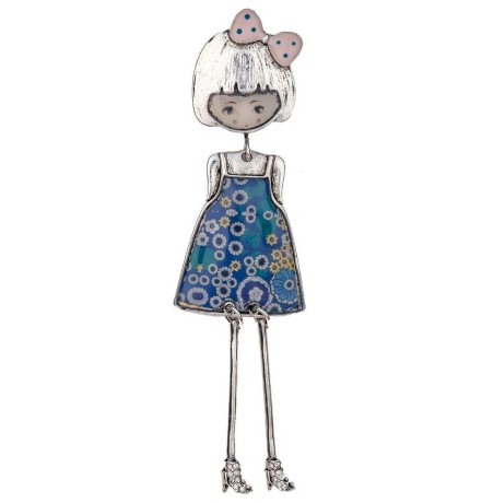 Брошь Девочка XZ0086.22 BL/S Shadore