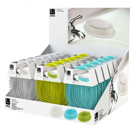Дисплей с мыльницами Grassy, 18 штук, разные цвета, Umbra