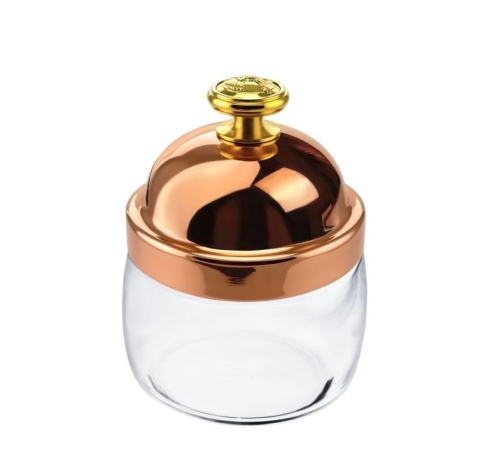 Банка под сыпучие продукты, 500 мл. "КМ" с медной крышкой