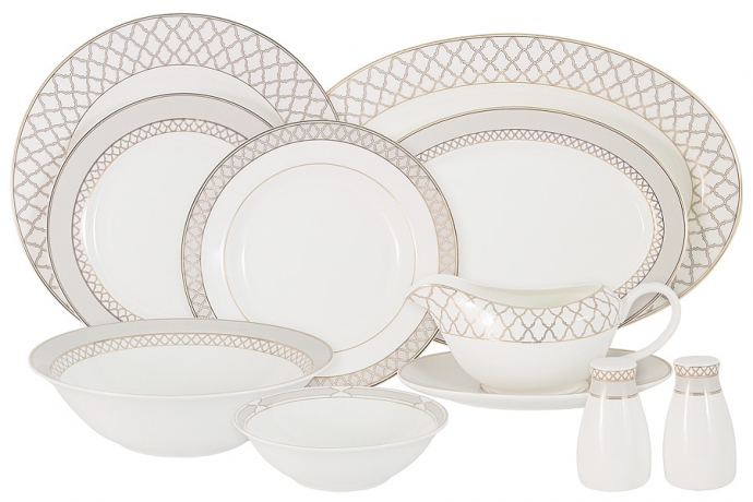 Обеденный сервиз Виндзор, 12 персон, 50 предметов, Emily