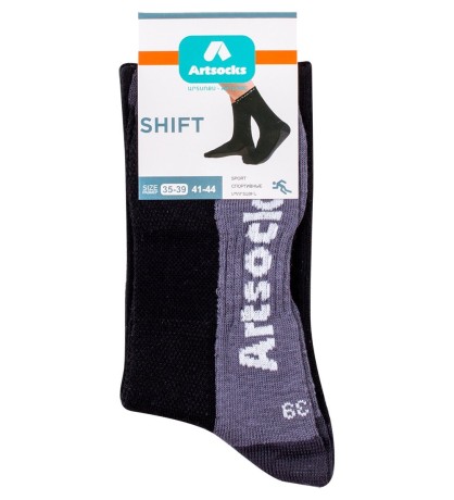 Носки спортивные Shift ASS-0009 41-44 черный (Artsocks)