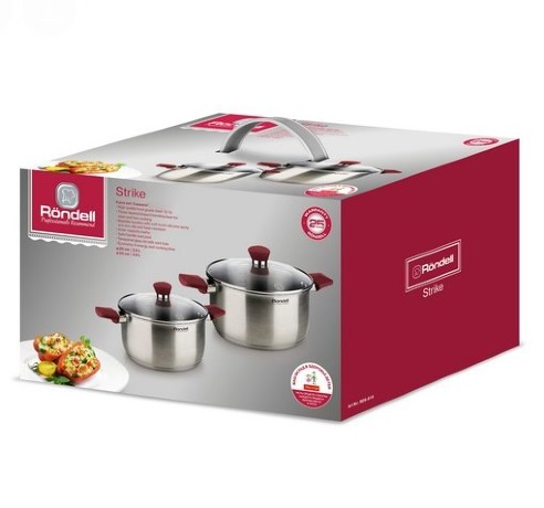 Набор 4 предмета (кастрюли 20, 24) Strike Rondell (ST)